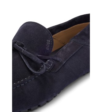 BOSS Navy Driver-loafers i lder