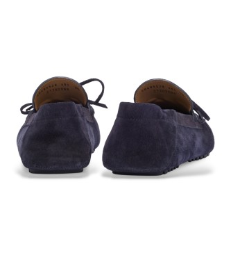 BOSS Mocassins de couro Navy Driver