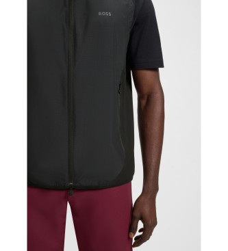 BOSS Waistcoat with decorative reflective details black