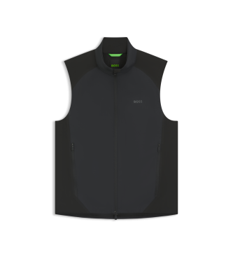 BOSS Waistcoat with decorative reflective details black