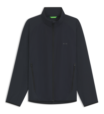 BOSS Giacca in popeline super elasticizzato blu navy