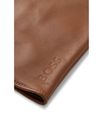 BOSS Guantes Grabados marrn