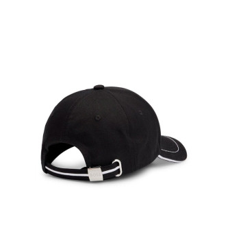 BOSS Pogrubiona czapka w kolorze czarnym