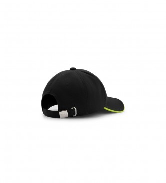 BOSS Črna kapa z ukrivljenim logotipom