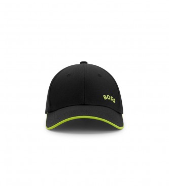 BOSS Czarna czapka z zakrzywionym logo
