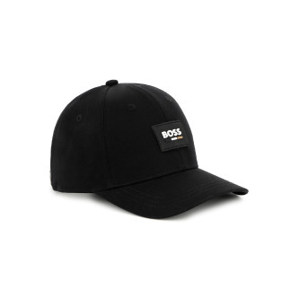 BOSS Badge cap zwart