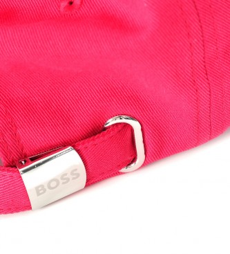BOSS Pink Curved Logo Cap