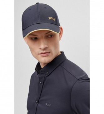 BOSS Gorra Sarga Logo Curvado marino
