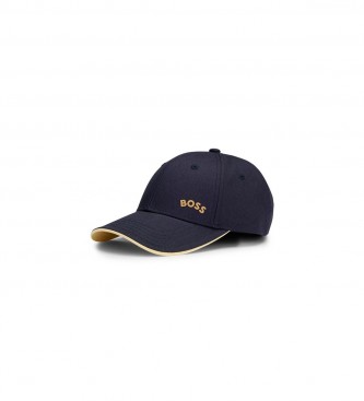 BOSS Gorra Sarga Logo Curvado marino