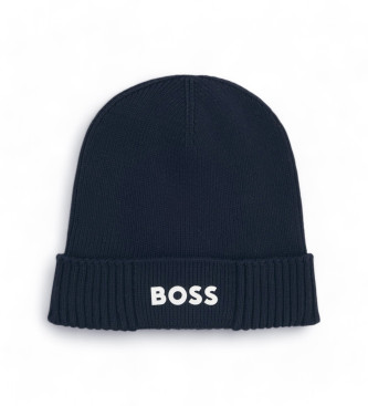 BOSS Navy knitted hat