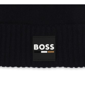 BOSS Cappello lavorato a maglia blu navy