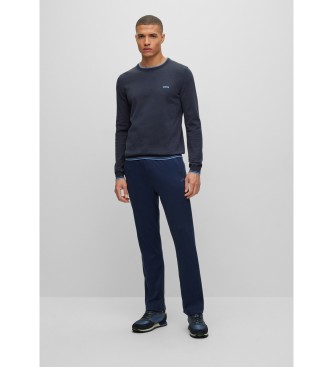 BOSS Hadim Curved Trousers Navy