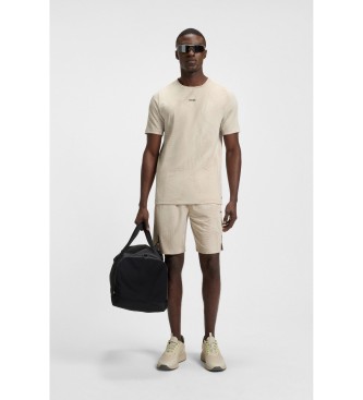 BOSS Short en tissu multi-extensible avec imprim actif beige