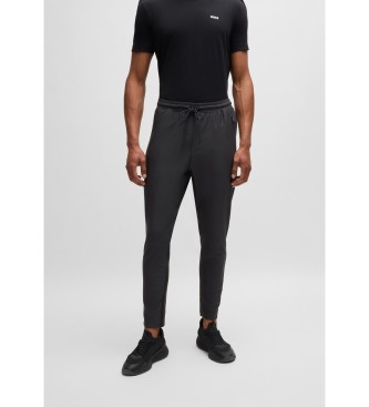 BOSS Active stretch sweatpants with decorative reflective details  Black