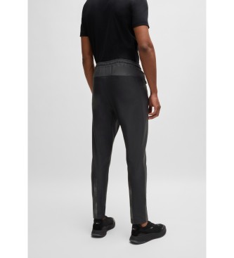 BOSS Active sweatpants i stretch med dekorativa reflexdetaljer  Svart