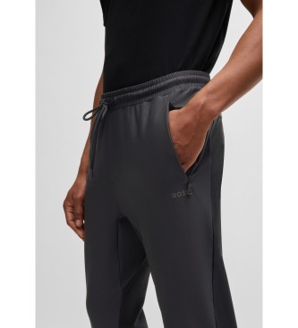 BOSS Pantaloni sportivi elasticizzati con dettagli decorativi riflettenti Nero