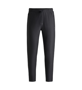 BOSS Aktive sweatpants i stretch med dekorative refleksdetaljer  Sort