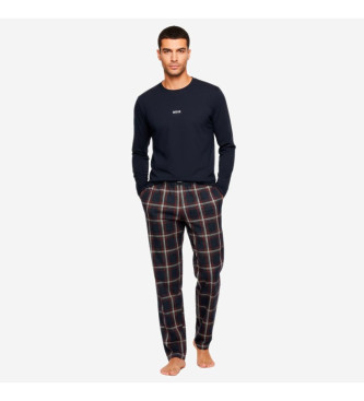 BOSS Pijama Holiday Long Set marino