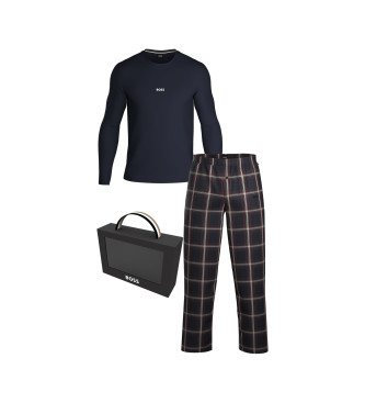 BOSS Pijama Holiday Long Set marino