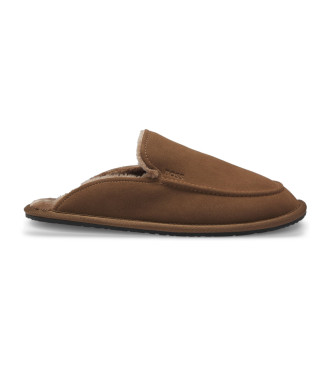 BOSS Brown Mule Slippers
