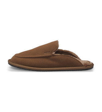 BOSS Brown Mule Slippers
