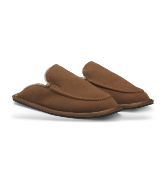BOSS Brown Mule Slippers