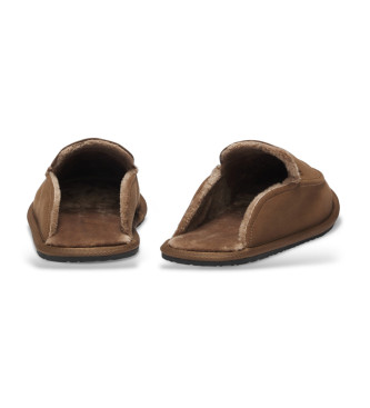 BOSS Brown Mule Slippers