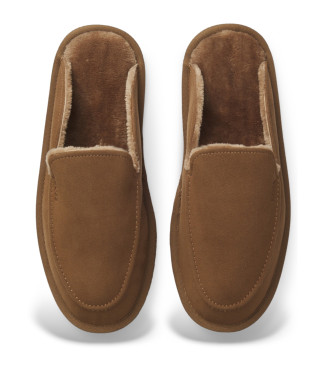 BOSS Brown Mule Slippers