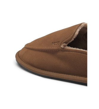 BOSS Brown Mule Slippers