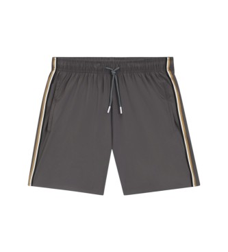 BOSS Swimsuit with logo and grey stripe