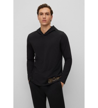BOSS Hooded sweatshirt met zwarte opdruk