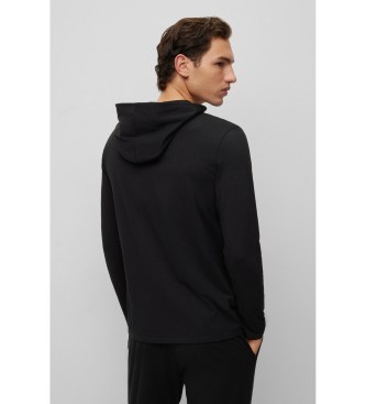 BOSS Sweatshirt med htte med sort print