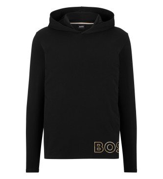 BOSS Sweatshirt med htte med sort print