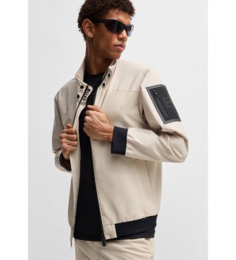 BOSS Vandafvisende beige jakke
