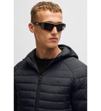 BOSS Water-repellent quilted jacket with decorative navy reflective detailing  