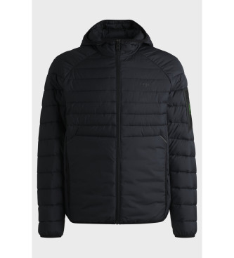 BOSS Water-repellent quilted jacket with decorative navy reflective detailing  