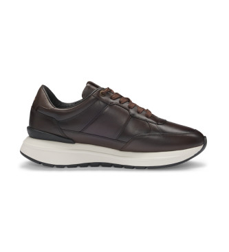 BOSS Brown Jace Leather Sneakers