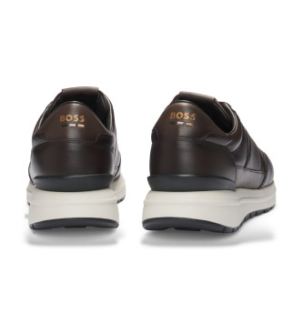 BOSS Brown Jace Leather Sneakers