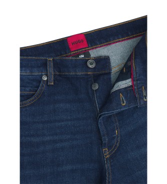 BOSS Jeans dalla vestibilit affusolata in denim stretch blu scuro