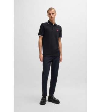 BOSS Navy taps toelopende jeans