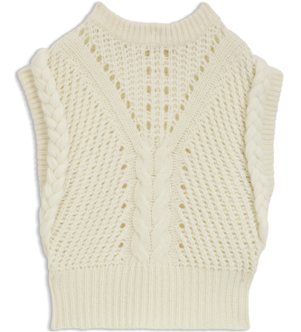 BOSS Gilet Fastina blanc cass