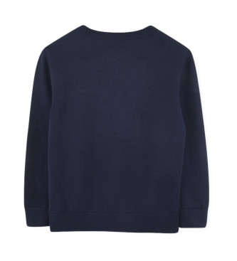 BOSS Marineblauer Strickpullover