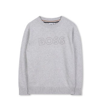 BOSS Sweter marki szary