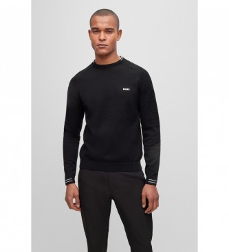 BOSS Rolet Pullover schwarz