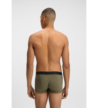 BOSS Set di 3 boxer con logo in vita (verde e nero)