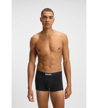 BOSS Set di 3 boxer con logo in vita (verde e nero)