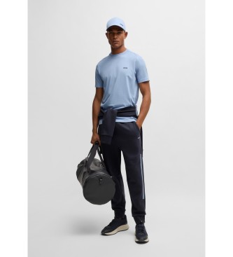 BOSS T-shirt con logo a contrasto blu