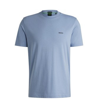 BOSS T-shirt con logo a contrasto blu