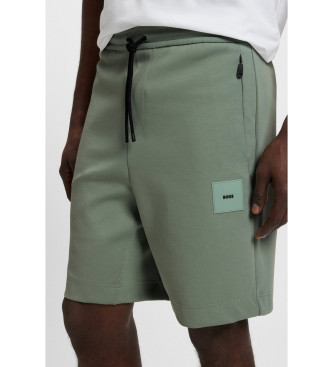 BOSS Spodenki Headlo Rib Shorts zielone