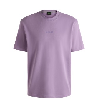 BOSS T-shirt com logtipo em lils tonal